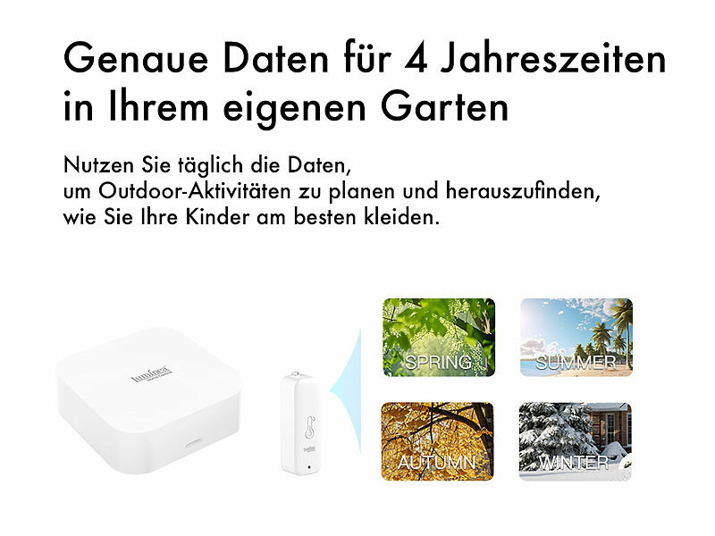 ; WLAN-Temperatur- & Luftfeuchtigkeits-Sensoren mit App-Auswertungen WLAN-Temperatur- & Luftfeuchtigkeits-Sensoren mit App-Auswertungen WLAN-Temperatur- & Luftfeuchtigkeits-Sensoren mit App-Auswertungen