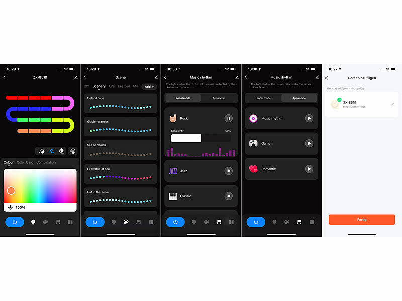 ; USB-WLAN-LED-Streifen-Set in RGB mit Sprach- & Soundsteuerung USB-WLAN-LED-Streifen-Set in RGB mit Sprach- & Soundsteuerung USB-WLAN-LED-Streifen-Set in RGB mit Sprach- & Soundsteuerung USB-WLAN-LED-Streifen-Set in RGB mit Sprach- & Soundsteuerung 