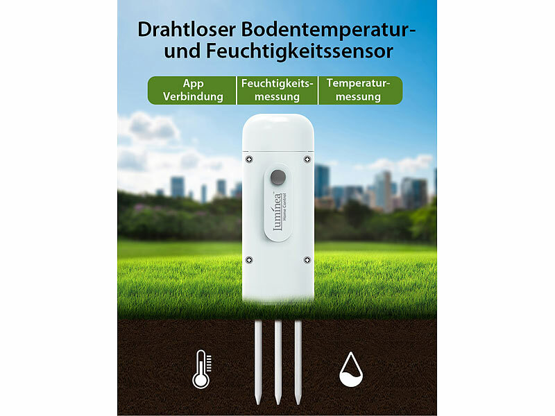 ; WLAN-Wassermelder mit App-Benachrichtigungen, ZigBee-Boden-Temperatur- und Feuchtigkeits-Sensoren mit App WLAN-Wassermelder mit App-Benachrichtigungen, ZigBee-Boden-Temperatur- und Feuchtigkeits-Sensoren mit App WLAN-Wassermelder mit App-Benachrichtigungen, ZigBee-Boden-Temperatur- und Feuchtigkeits-Sensoren mit App 