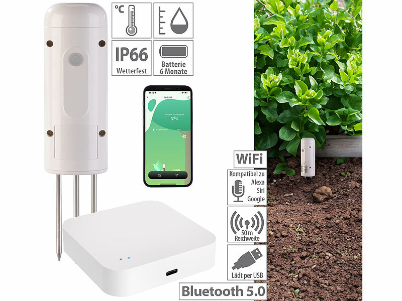 ; WLAN-Temperatur- & Luftfeuchtigkeits-Sensoren mit App-Auswertungen WLAN-Temperatur- & Luftfeuchtigkeits-Sensoren mit App-Auswertungen WLAN-Temperatur- & Luftfeuchtigkeits-Sensoren mit App-Auswertungen 