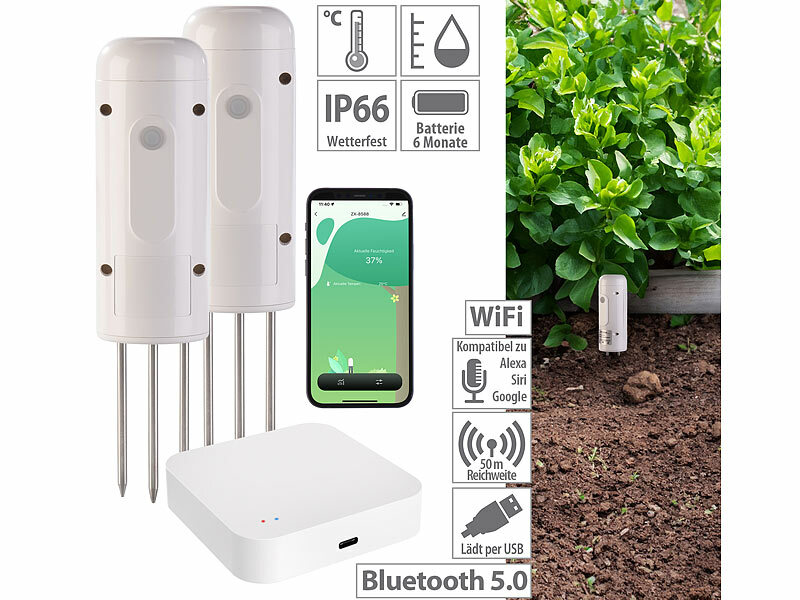 ; WLAN-Temperatur- & Luftfeuchtigkeits-Sensoren mit App-Auswertungen WLAN-Temperatur- & Luftfeuchtigkeits-Sensoren mit App-Auswertungen WLAN-Temperatur- & Luftfeuchtigkeits-Sensoren mit App-Auswertungen 
