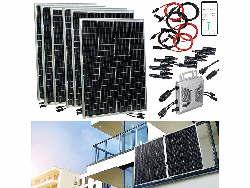 revolt WLAN-Mikroinverter für Solarmodule, 600 W, App, geprüft (VDE-Normen)